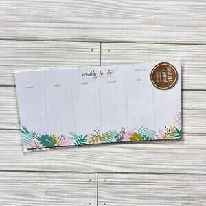 Weekly Calendar  Organization Productivity Notepad